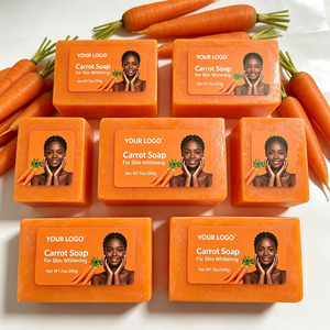Natural Carrot Whitening <b>Soap</b> Bar 200g Low MOQ Private Label For Dark Skin Hyperpigmentation Glow <b>Soap</b> - Product Image 3