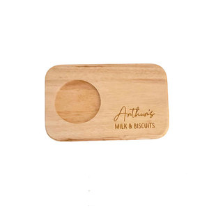 Bandeja Cuadrada de Madera de Caucho Grabada a Medida para Galletas, con Ranura Redonda para Vasos, Plato para Servir Bocadillos <span class=keywords><strong>del</strong></span> Día <span class=keywords><strong>del</strong></span> <span class=keywords><strong>Padre</strong></span> - Product Image 5