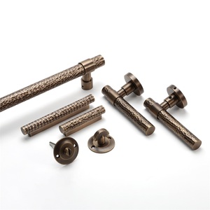 <span class=keywords><strong>Poignée</strong></span> de porte en laiton martelé antique MAXERY, <span class=keywords><strong>poignée</strong></span> de porte en laiton de qualité supérieure avec bouton/clés pour chambre à coucher, salle de bain, villa, hôtel - Product Image 2