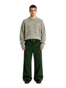 <span class=keywords><strong>Pantalon</strong></span> large en velours <span class=keywords><strong>côtelé</strong></span> vert vintage pour homme PT1511, double boutonnage, taille haute, décontracté - Product Image 1