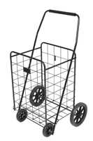 Chariot de magasin pliable portable sur mesure de 40 kg pour les supermarchés, pour un usage domestique, avec support en plaque de fer au fond