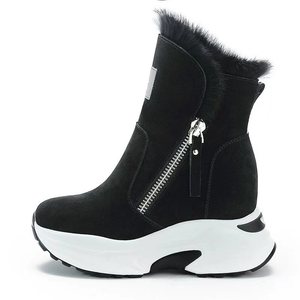 <span class=keywords><strong>Botas</strong></span> <span class=keywords><strong>de</strong></span> Nieve <span class=keywords><strong>de</strong></span> Cuero Genuino para Mujer, Otoño-Invierno 2025, Nuevo Estilo, Tacón Oculto, <span class=keywords><strong>Plataforma</strong></span>, Suela Gruesa, Casual, Caña Alta, Venta al Por Mayor - Product Image 3