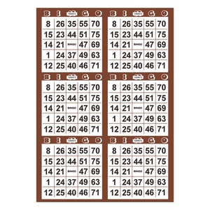 Hot Selling in Stock Wholesale Custom 20 <b>Sheets</b> CMYK Bingo Tickets for Sale Real Bingo Game - Product Image 3