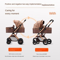 Poussette pour bébé en métal multifonctionnelle, assise, couchée, légère, pliable, bidirectionnelle, haute, paysage, pour nouveau-nés, enfants