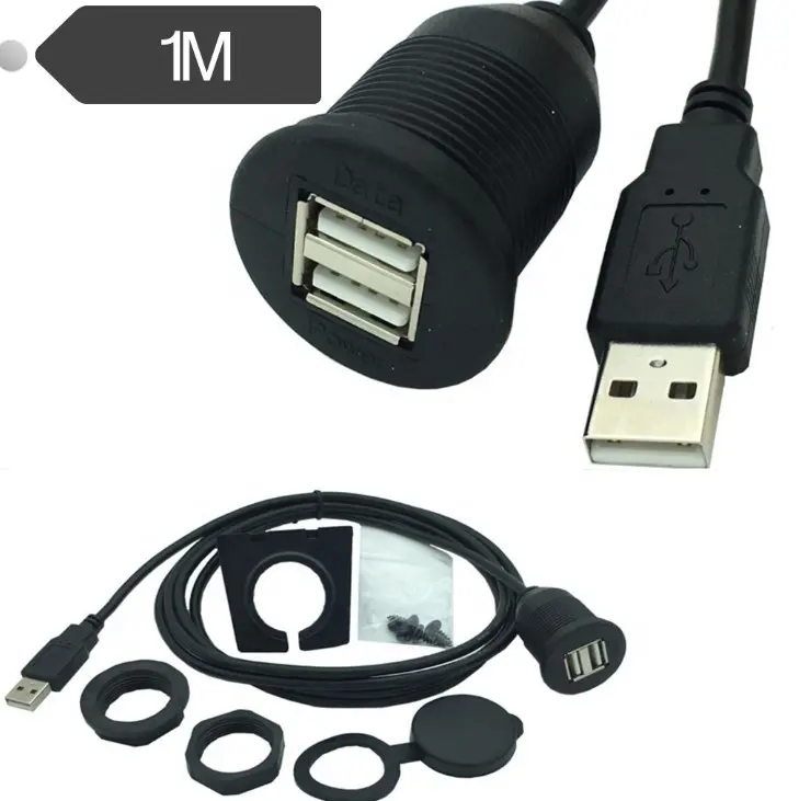 듀얼 포트 AF 방수 USB 케이블 장착 브래킷 오디오 스테레오