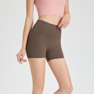 Shorts de Yoga de Cintura Alta para Mujer al por Mayor, Diseño Scrunch de 3 Pulgadas para Levantar Glúteos, Elásticos en 4 Direcciones, Suaves, para Entrenamiento Deportivo, Estilo Biker, OEM ODM - Product Image 3