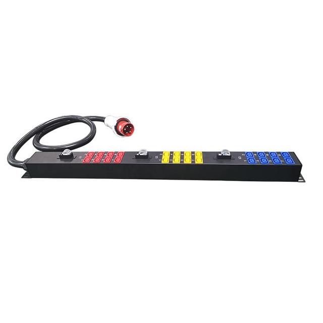 High Power 3 Phase 45 kW PDU Socket Rack Mount Industrial Power Distribution Unit EU Plug Standard Metal Material CE Certified
