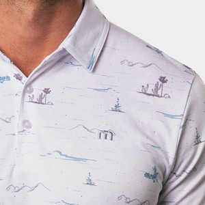 White Golf Polo <strong>No</strong> <strong>Minimum</strong> <strong>Custom</strong> Polo <strong>Shirts</strong> With Sublimated Printing <strong>Custom</strong> Logo Golf <strong>Shirts</strong> for Men - Product Image 6