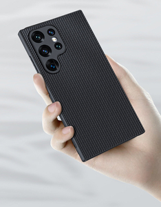 2024 nueva tendencia patrón de <span class=keywords><strong>fibra</strong></span> de carbono Pu cuero a prueba de golpes anticaída contraportada funda de teléfono para S24 S23 S22 Ultra Plus - Product Image 6