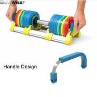 Ensemble d'haltères réglables colorés avec revêtement en caoutchouc, support OEM/ODM, pour entraînement à domicile, intensité accrue par increment de 1 kg
