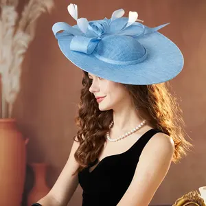 Chapeau Fascinator pour Femme en Résille Élégant Style Rétro à Fausse Plume Idéal pour les Thés, Bals, Courses Hippiques et Événements Formels - Product Image 3