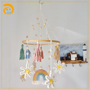 Cuna colgante de ratán hecha a mano, móviles de bebé, juguetes móviles para dormir cómodos para colgar, decoración de guardería para habitación de niños - Product Image 3