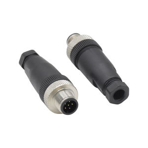 Conectores de Cableado Automotriz M12 al por Mayor, Conector Recto para Soldar, Ensamblaje en Campo, Enchufe Impermeable IP67, Terminales Macho de Latón Niquelado de 6 Pines - Product Image 4