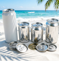 Boîtes en aluminium à ouverture facile pour aliments en vrac, emballages vides pour bière, soda, boissons énergisantes 202 #   Couvercles