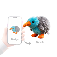 Jouets en peluche personnalisés en coton PP, animaux en peluche de 10 à 50 cm, matériau doux, détails brodés, anti-stress, peluche personnalisée