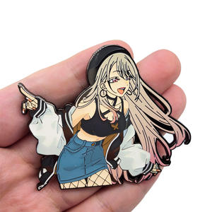 Broche de Insignia de Metal Kitagawa Umume Personalizado, Pin Esmaltado Duro de Anime Digital Pintado con UV, Muñeca de Vestir de Níquel Negro - Product Image 3