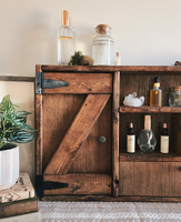 Armoire à épices en bois avec tiroir, rangement des herbes, ferme, grange, décoration, stockage des huiles essentielles, armoire d'apothicaire