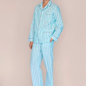 Set <span class=keywords><strong>Pigiama</strong></span> da <span class=keywords><strong>Uomo</strong></span> alla Moda a Righe, Comodo e Caldo, con Camicia a <span class=keywords><strong>Maniche</strong></span> <span class=keywords><strong>Lunghe</strong></span> e Pantaloni Lunghi per Casa - Product Image 6