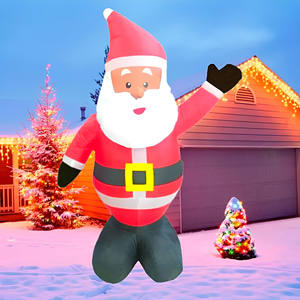 8 pies <span class=keywords><strong>babbo</strong></span> Natale gonfiabile Navidad inflable decoración negro Santa Claus figuritas inflables para fiestas Navidad 2023 - Product Image 1