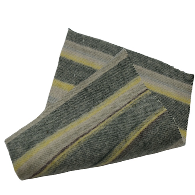 Mixed Merino Wool Premium Custom Stripe Twill Polyester Cashmere Worsted Wool Suiting Fabric