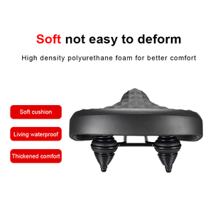 KEREACHY-<span class=keywords><strong>Selle</strong></span> <span class=keywords><strong>de</strong></span> vélo à double choc en mousse, coussin <span class=keywords><strong>de</strong></span> siège <span class=keywords><strong>de</strong></span> vélo confortable et Offre Spéciale pour hommes et femmes, <span class=keywords><strong>selle</strong></span> large marron imperméable - Product Image 4