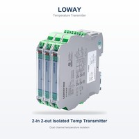 Transmitter Temperatur Universal Ganda, Termokopel RTD ke Isolator 4-20mA, 2 Input 2 Output, Dapat Dikonfigurasi USB, DIN Rail 3921