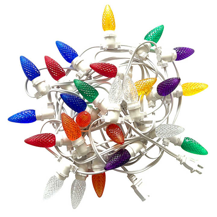 MultiColor C7 Christmas Light Bulb Beam Lighting for Party Wedding or