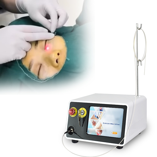 Portable Device Optical Fiber Facial Contouring Lipolsuction Skin Tightening Diode Laser