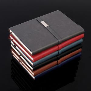 Carnet A5 en cuir PU à couverture rigide, reliure cousue, personnalisable, trois volets, pour l'école, le bureau, avec logo personnalisé, fermeture magnétique, directement de l'usine - Product Image 2