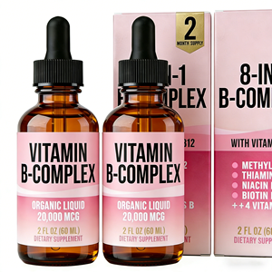 Suplemento Líquido <span class=keywords><strong>Natural</strong></span> de Vitamina <span class=keywords><strong>B</strong></span> Complejo 8 en 1 de Marca Privada ODM, Gotas Líquidas Orgánicas para el Apoyo Inmunológico y Cerebral - Product Image 2