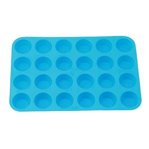 Moule à muffins rond multi-grilles en silicone, compatible alimentaire, pour la cuisson de petits gâteaux, gelées et poudings, usage domestique - Product Image 4