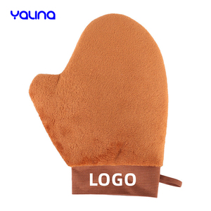 Mitaines auto-bronzantes personnalisées avec logo, applicateur ultra-doux pour <span class=keywords><strong>le</strong></span> corps, gant de bronzage sans soleil en velours lavable - Product Image 3