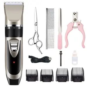 สัตว์เลี้ยงสุนัขโกนหนวดผม Trimmer ชุดแบตเตอรี่