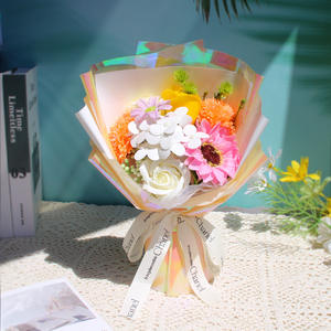 Ramo <span class=keywords><strong>de</strong></span> Rosas Artificiales <span class=keywords><strong>de</strong></span> Girasol, Regalo al por Mayor, Terminado, para Maestros y Maestras <span class=keywords><strong>de</strong></span> Primaria y <span class=keywords><strong>Secundaria</strong></span> - Product Image 1