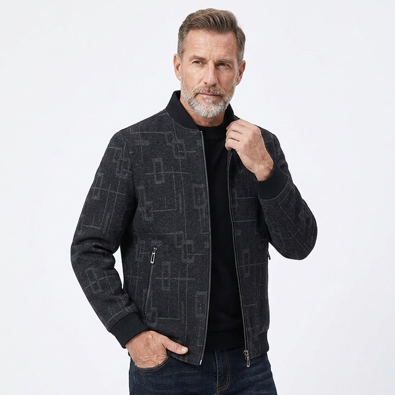 Men s Slim Thick Woolen Polyester