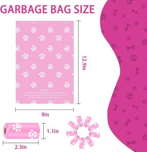 Bolsas Biodegradables Ecológicas para Excremento de Perro con Logotipo Personalizado de Alta Calidad, con Fuerte Control de Olores y Material Plástico - Product Image 2
