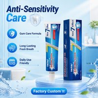 Dentifrice 7-en-1 au bicarbonate de soude pour un nettoyage en profondeur, élimination de la plaque dentaire, apaisement des gencives, anti-sensibilité et blanchiment des dents, marque privée