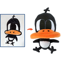 Jouet en peluche personnalisé en forme de canard noir, avec mousse à mémoire de forme, chantant et personnalisable