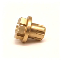 Custom CNC Turned Brass Coupling Insert, Special-Shaped Flange Brass Connector for Mechanical Transmission