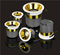 Cob Krom Emas Perak Reflektor Led, Cahaya Turun 15W 20W 30W