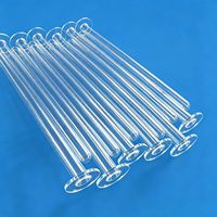 Tubo de Ensayo de Vidrio de Cuarzo de Alta Pureza (99.99%), Transparente a los Rayos UV, Resistente al Calor, Fondo Redondo, para Laboratorio, OEM
