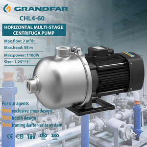 Bomba Centrífuga Industrial de Alta Potencia Grandfar CHL 1.5HP, 58m de Altura, Acero Inoxidable, Personalizable, CHL4-60 - Product Image 1