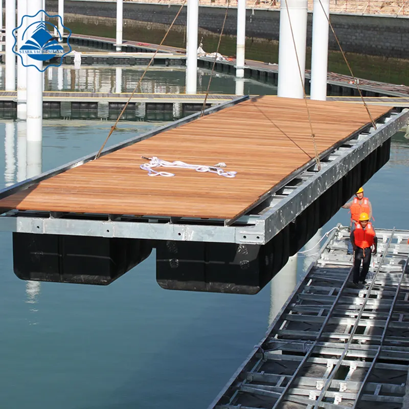 Fornecedor marinho de barco da água da liga de alumínio do iate, plataforma flutuante flutuante fabricada na ponte de vela do barco do cantão