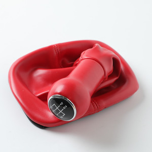 Poignée de levier de vitesse en cuir pour Golf 5 6 vitesses, boîte manuelle, rouge, avec fonction lavable - Product Image 4