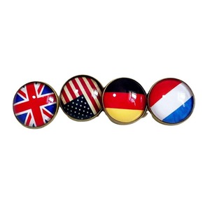 Épinglette de drapeau de mode personnalisée bon marché Royaume-Uni États-Unis Brésil Canada Mexique Italie Épinglette minimaliste en métal personnalisée - Product Image 5