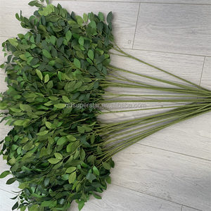 I prezzi bassi della fabbrica B-268 assomigliano a foglie di decorazione naturali tessuto di seta lungo 110cm lascia foglie artificiali di salice verde - Product Image 3
