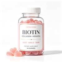 Gummies multivitaminées personnalisées avec logo pour la beauté des ongles, de la peau et la croissance des cheveux – Complément alimentaire à la biotine et au collagène