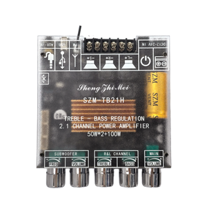 <span class=keywords><strong>Amplificador</strong></span> de Alta Potencia TB21 para el Hogar, Importado, con Circuito Integrado 3116, Salida de <span class=keywords><strong>50W</strong></span>+<span class=keywords><strong>50W</strong></span>+<span class=keywords><strong>100W</strong></span>, Receptor FM, Control Remoto y por Aplicación Móvil - Product Image 1