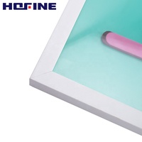 HOFINE HOFINE Hot Sala HELLO Tableau mural décoratif encadré en verre vert et rose pour la maison