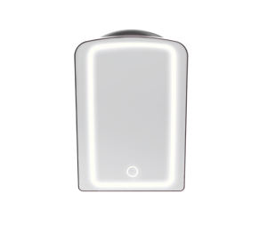 Mini-réfrigérateur 5L avec système de refroidissement thermoélectrique et miroir de maquillage LED à 3 niveaux avec éclairage verrouillable, alimentation AC/DC, 18x25x26,5 cm - Product Image 5